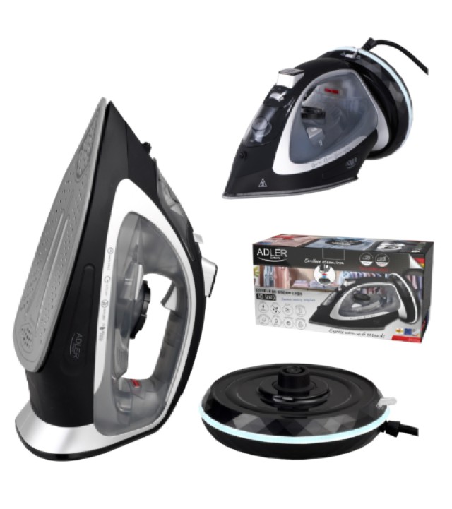 Καινοτόμο Ασύρματο και Ενσύρματο Σίδερο Ατμού 2800W AD-5043 ADLER