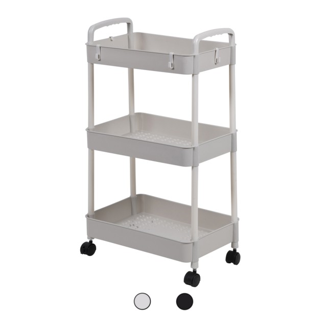Galileo Πολυχρηστικό καρότσι από πλαστικό με 3 ράφια και ρόδες SOrdine 5919922 Τυχαία Επιλογή Χρωμάτων