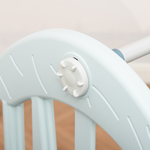 Παιδική τσουλήθρα HOMCOM με ρυθμιζόμενη κούνια και καλάθι για υπνοδωμάτιο και κήπο, 149x186x98cm, Μπλε 331-007