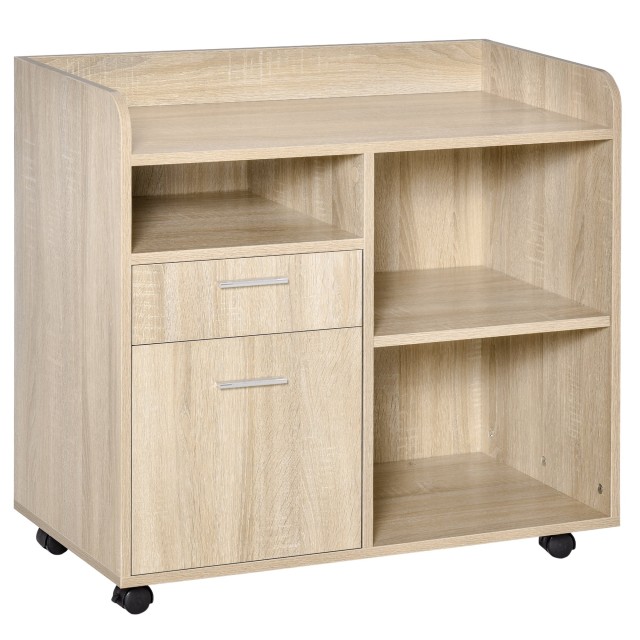 Vinsetto Mobile πολλαπλών χρήσεων με 4 ρόδες, δρυς, 80x40x72 cm 924-034AK
