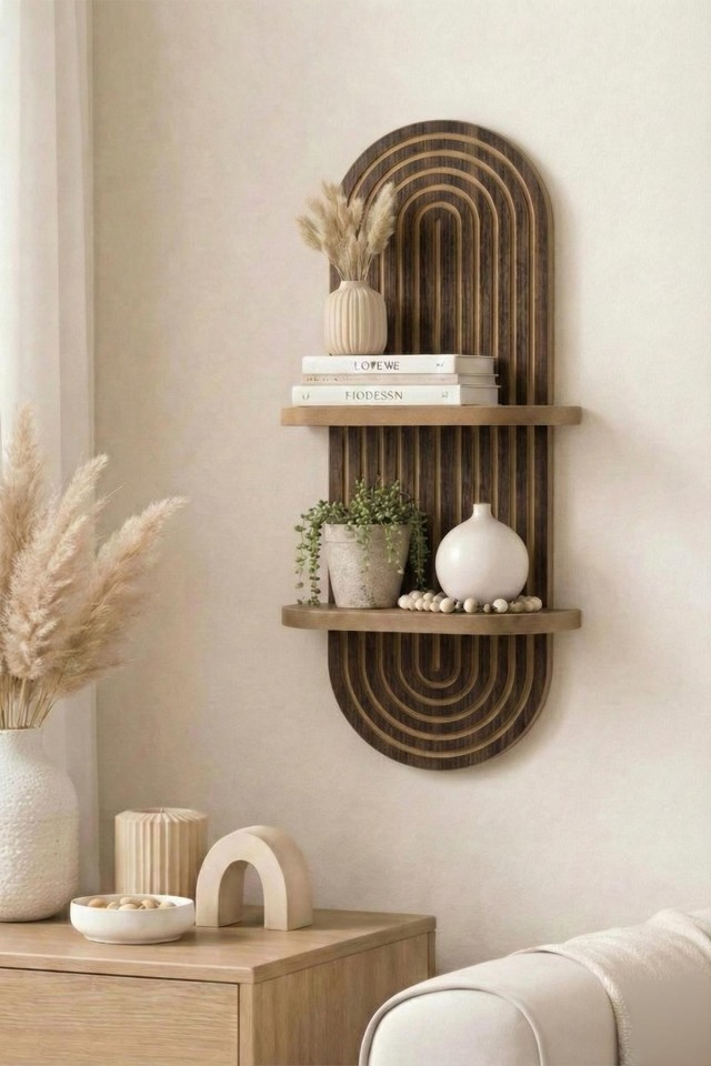 Ράφι Τοίχου Wenge από MDF 26 x 13 x 70 εκ. 173ALF1112