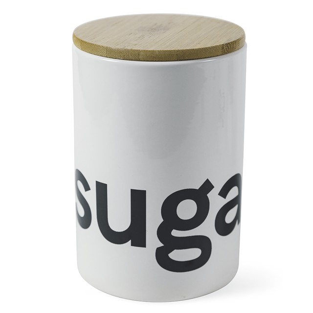 Villa DEste  Βάζο ζάχαρης 750 ml από κεραμικό με καπάκι από μπαμπού Bamboo 5909043