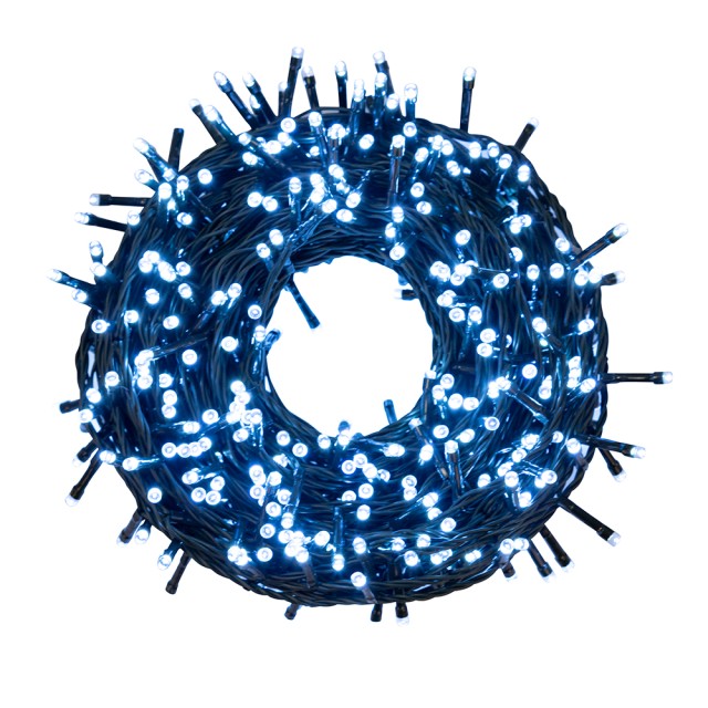 Kooper Σύρμα 500 LED ψυχρό λευκό 225 m για εξωτερική χρήση με 8 παιχνιδιά φωτός Santas House by Kooper 5906397