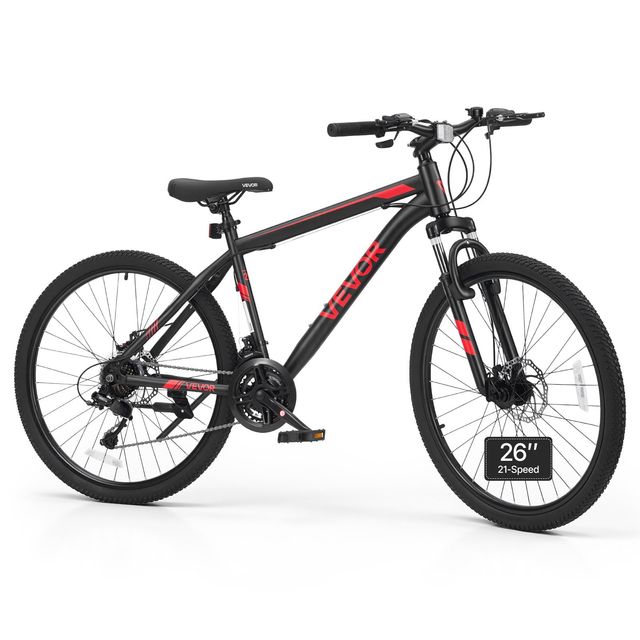 VEVOR Ποδήλατο Βουνού 66 εκ. Unisex, Mountain Bike 21 Ταχύτητες, Εμπρόσθια Ανάρτηση, Δισκόφρενα SDZXCCRGTG265YB1O001V0