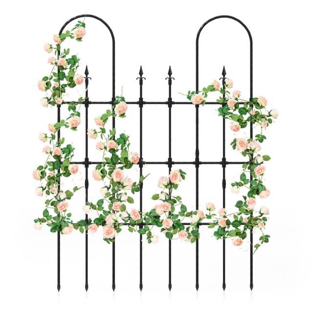 Costway Μεγάλη Κήπου Σχάρα Αναρρίχησης 146 x 186 cm με Μεταλλικούς Σωλήνες και Επικάλυψη PE GT4272