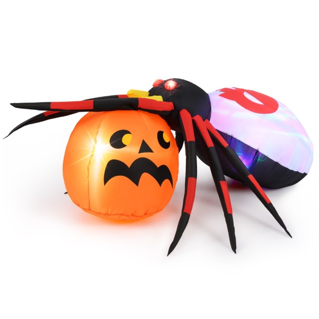 Costway  Φουσκωτή Αράχνη σε Κολοκύθα με LED Φώτα για το Halloween CM24948DE