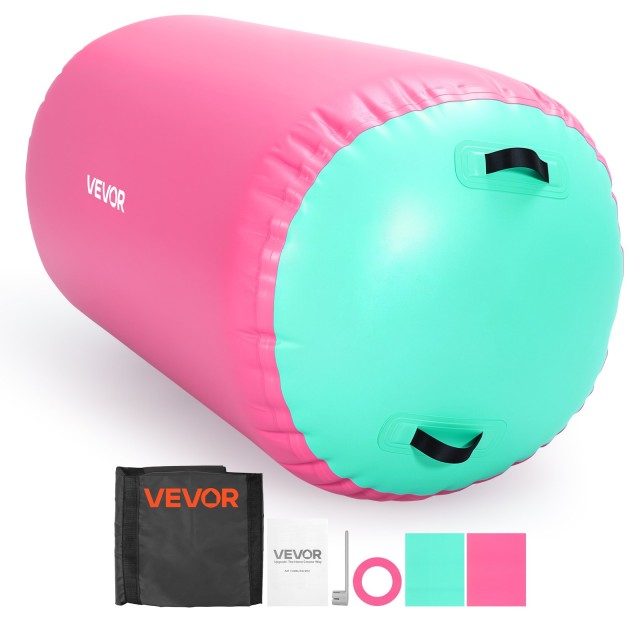 VEVOR Φουσκωτό στρώμα γυμναστικής Octagon 120x75 εκ. με ηλεκτρική αντλία, Ροζ YXGT472INCH2LRKAZ001V2