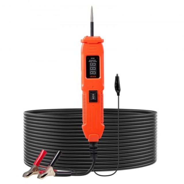 VEVOR Αυτοκινητιστικός Δοκιμαστής Κυκλώματος με Οθόνη LED, 6 - 36 DCV, 4m Καλώδιο, Πορτοκαλί DLXQCDLCSYKCPCNEY001V9