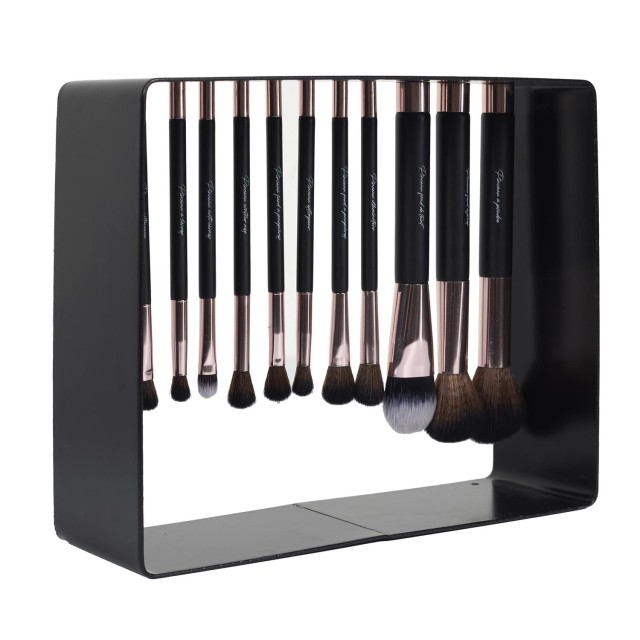 COSMETIC CLUB Σετ 11 Μαγνητικών Πινέλων Μακιγιάζ με Στήριγμα - Διαστάσεις 20 x 15 x 5 εκ SC0664