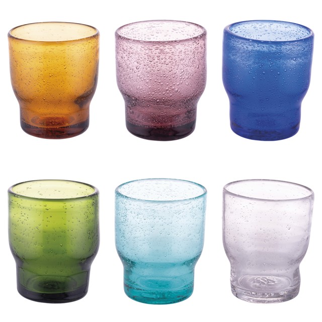 Villa DEste  Σετ 6 ποτήρια νερού 325 ml από γυάλινη πάστα με επεξεργασία εφέ φυσαλίδας Unico Daily 5919674