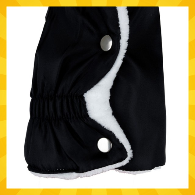 Kruzzel Αδιάβροχα Γάντια με φλις εσωτερικό ξεσουάρ Καροτσιού Μαύρο 25814