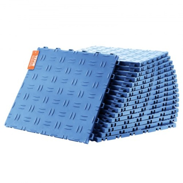 VEVOR  Πλακάκια Γκαράζ Διασυνδεόμενα, 12x12x0.53 ίντσες, 50 τεμ., Αντιολισθητικά, Διπλής Όψης, Μπλε  CKDDLSJ501212K34WV0