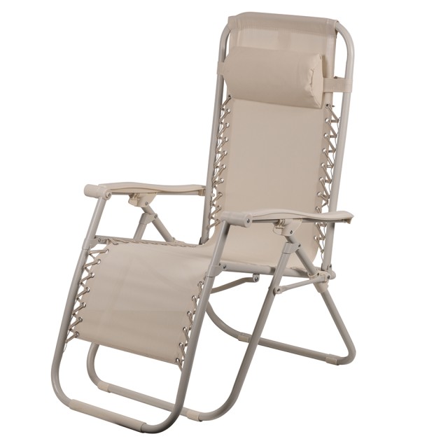 Galileo Πολυθρόνα μεγάλη άνεση σε χρώμα ελεφαντόδοντου με κατασκευή από ανθρακούχο χάλυβα, ανακλινόμενη και πτυσσόμενη Rio Est 5914229