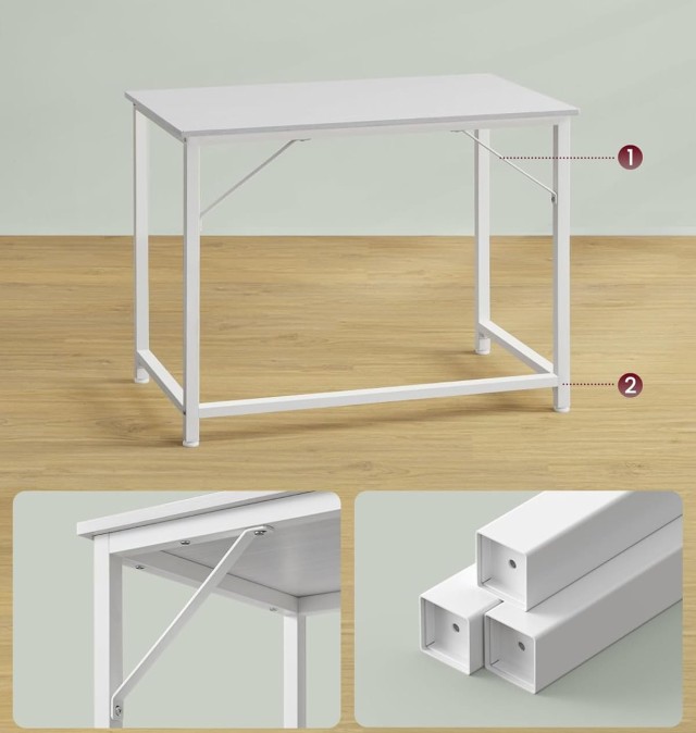 Γραφείο Υπολογιστή 100 x 50 x 76 cm Λευκό LWD041W44V1 Vasagle