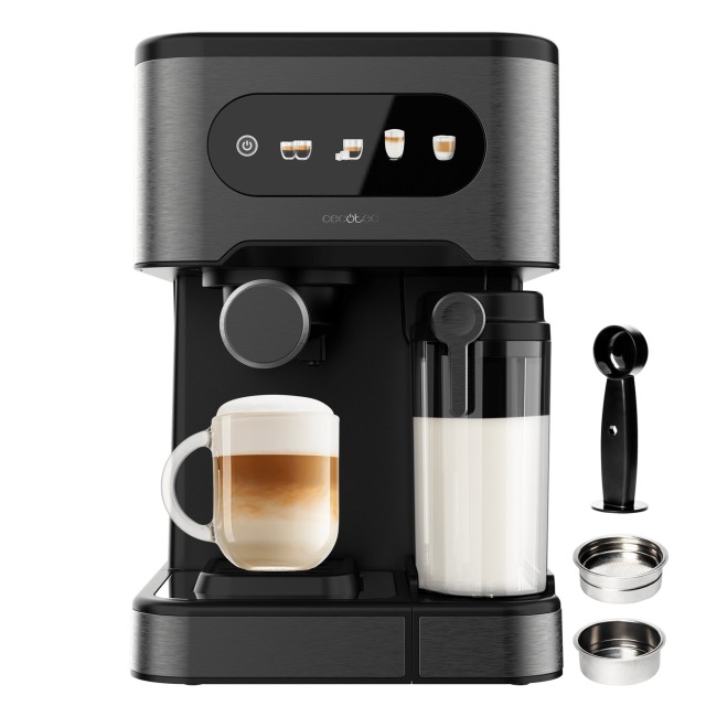 CECOTEC Ημιαυτόματη καφετιέρα Power Espresso 20 ColdBrew Latte με σύστημα Cold Brew, οθόνη αφής και δοχείο γάλακτος CEC-108985
