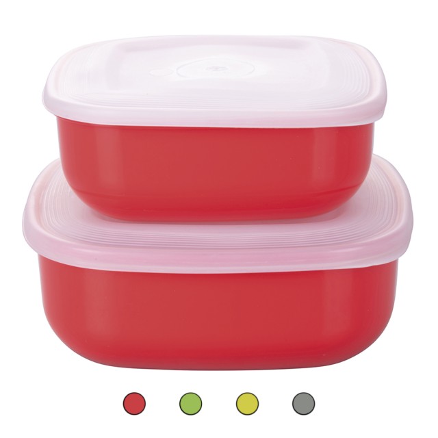 Galileo Σετ 2 δοχεία με καπάκι 1000-1500 ml από πλαστικό PS SChef 5918948