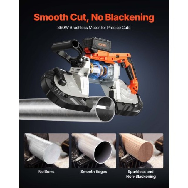 VEVOR Σετ Ασύρματης Πριονόλαμας 20V με Μεταβλητή Ταχύτητα και Βαθύ Κόψιμο WSBXSDJCS20AKPOQQ001V2