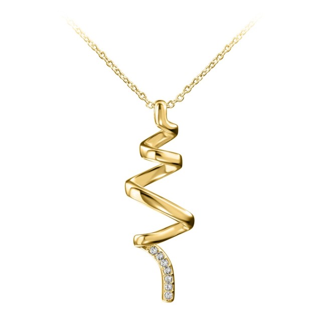 So Charm Κολιέ Διακοσμημένο με Κρύσταλλα Swarovski, Χρυσό BS1549-DORE-COLLIER