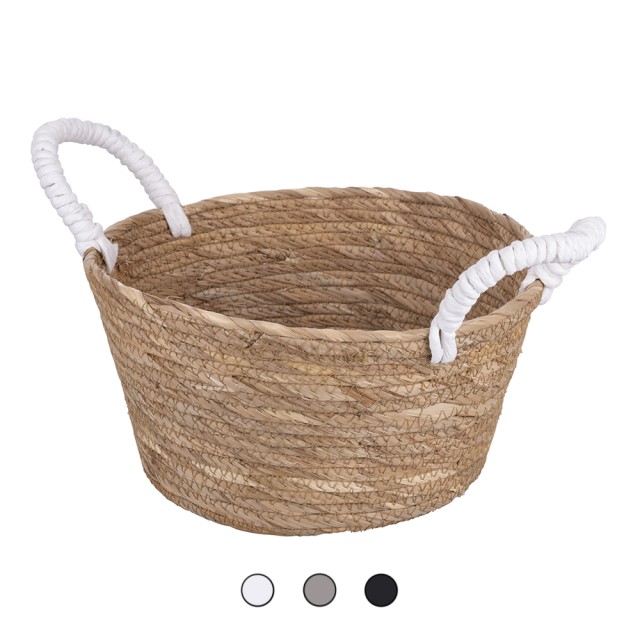 Galileo Πολυχρηστικό πλεκτό καλάθι με λαβές από φυσική ίνα 25x13 εκ 5917797 Τυχαία Επιλογή Χρωμάτων