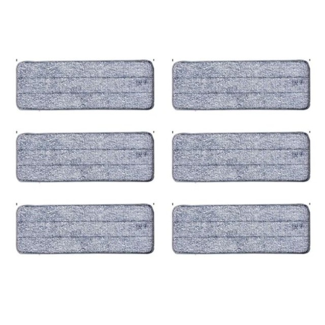 Costway Σετ 6 Ανταλλακτικών Πανιών Σφουγγαρίστρας Μικροϊνών 35,5 x 11 εκ. CL12079