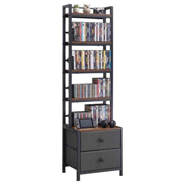 VEVOR Ντουλάπι Αποθήκευσης Μέσων με 4 Ράφια και Συρτάρια για CD, DVD, Βιβλία και Παιχνίδια CDCCJLDSSNJ6U6Z4D001V0