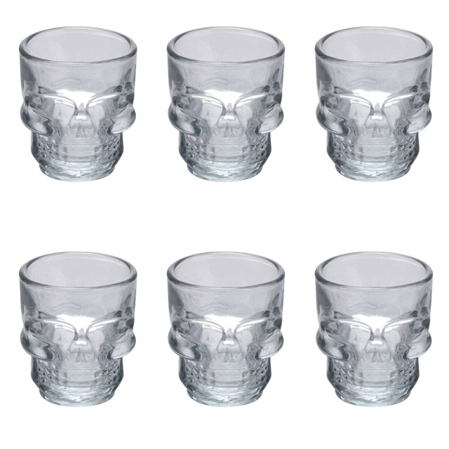 Villa dEste Home Σετ 6 Λικέρ 50 ml σε Γυάλινα Μπουκάλια Glace Skull 5913489