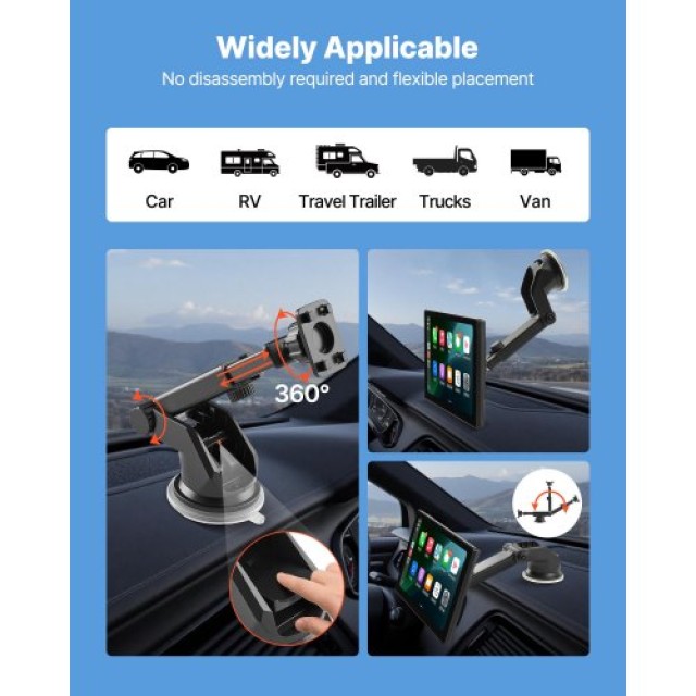 VEVOR Ράδιο Αυτοκινήτου Με Οθόνη Αφής CarPlay 9 Backup Camera CZZKP9INCHBD3G8EV001V9
