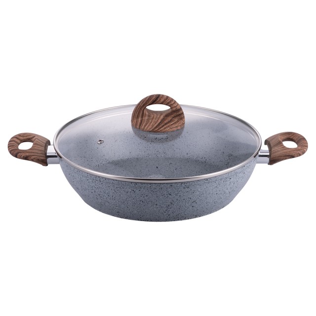 Galileo Τηγάνι 28 εκ. αντικολλητική επίστρωση από κεραμικό σε σφυρήλατο αλουμίνιο επαγωγής εξαιρετικού πάχους 45 χιλ. Carrara SChef 2191311