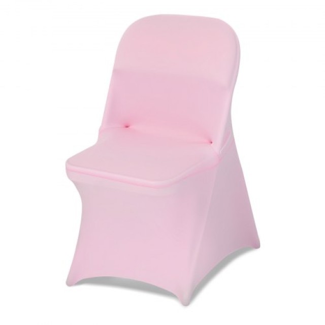 VEVOR Ροζ Καλύμματα Καρεκλών (50 Τεμάχια) για Διπλωτές Καρέκλες, Πολυεστέρας & Σπάντεξ, Διαστάσεις: 45 x 46 x 77 εκ. YTFS50PCSDKQSEJQP001V0