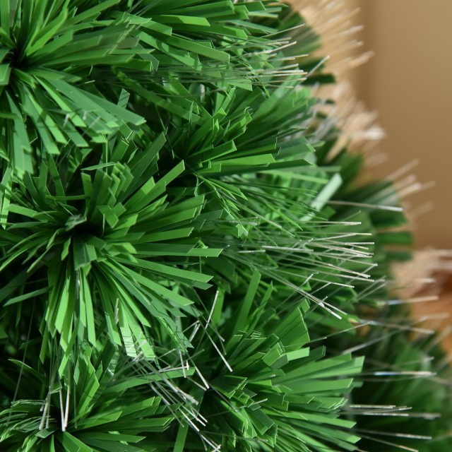 Τεχνητό Χριστουγεννιάτικο Δέντρο με 90 Κλαδιά και Οπτικές Ίνες 90 cm HOMCOM 830-174