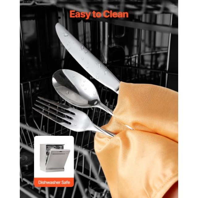 VEVOR Σετ 65 Τεμαχίων Ανοξείδωτα Μαχαιροπίρουνα για 12 Άτομα 304BXGCJTZ65LRCMSV0