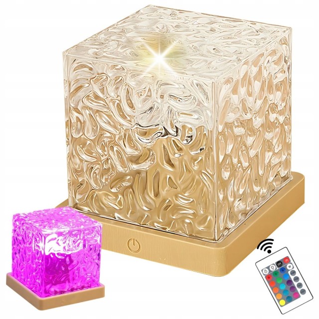 Verk Group Διακοσμητικό Φωτιστικό Κύβος RGB με USB και Τηλεχειριστήριο 5907451373392