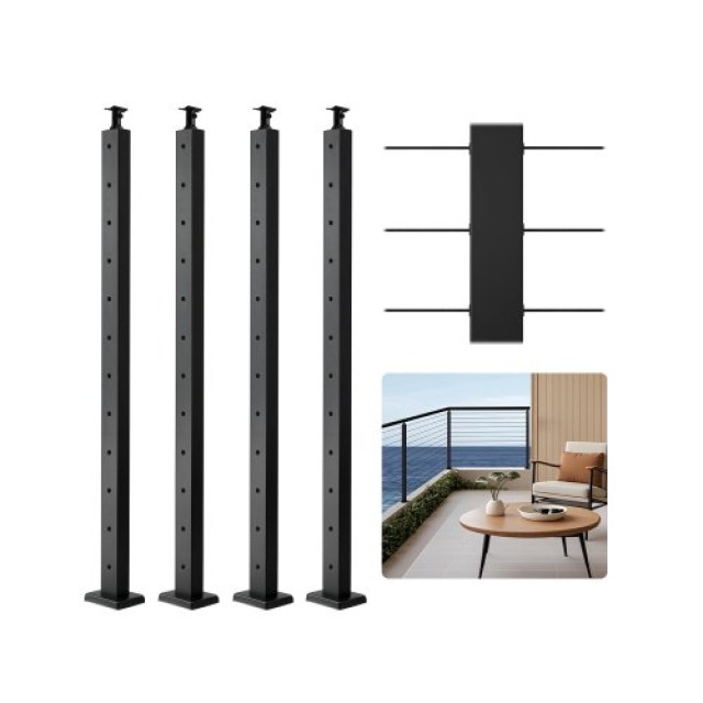 VEVOR Κολόνα Κάγκελου Οριζόντιας Οπής 42x2x2 4JZLGZXHS106URZU0001V0