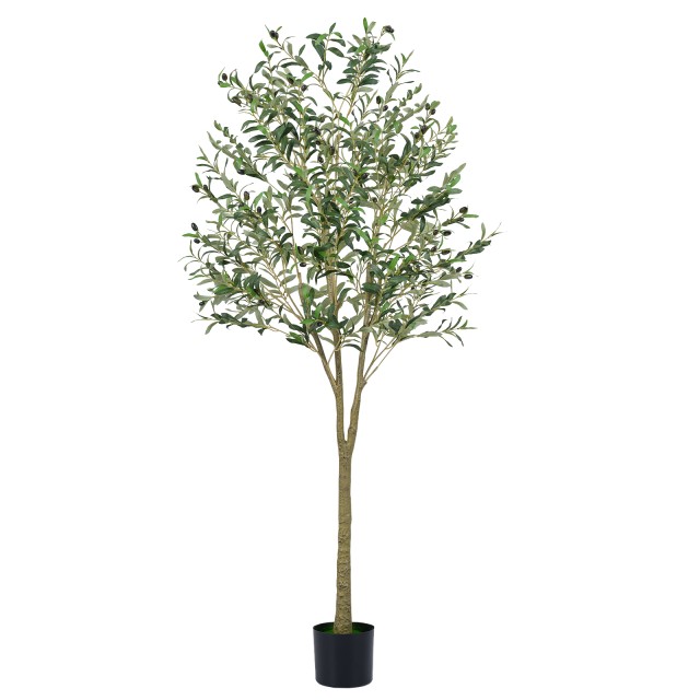 Costway Τεχνητή Ελιά 180 εκ. με Πλαστική Γλάστρα, Πράσινη, 180 x 17 x 17 cm HZ10380-1