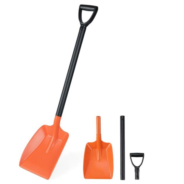 Costway Φορητό Φτυάρι Χιονιού για Αυλές και Πεζοδρόμια - Ελαφρύ, Πορτοκαλί 13 x 111 x 25,5 εκ NP12970OR