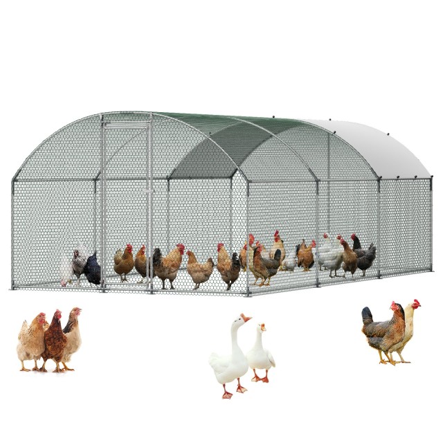 VEVOR Μεταλλικό Κοτέτσι 3 x 6 x 2 m με Αδιάβροχο Κάλυμμα και Κλείδωμα JSJS362MYDDMJKCOH002V0