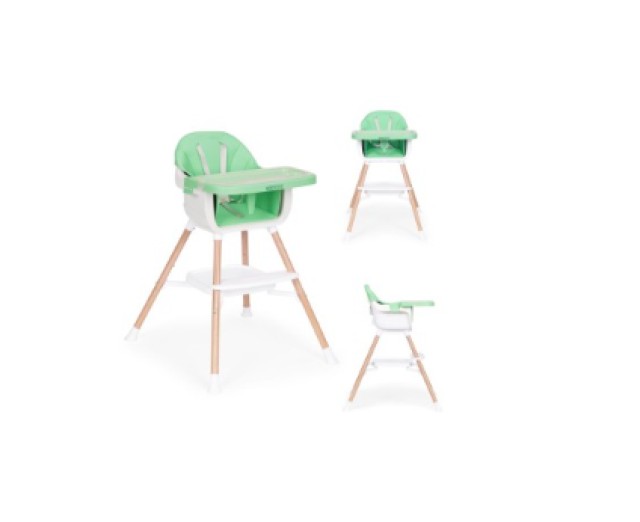ECOTOYS Παιδικό καρεκλάκι φαγητού 2 σε 1 πράσινο HC508-Green