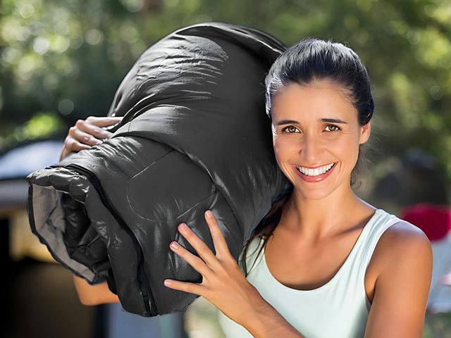 Sleeping Bag Μονό με Θήκη – Ελαφρύ & Ζεστό για Κάμπινγκ και Εκδρομές - Μαύρο 5907451375112 Verk Group