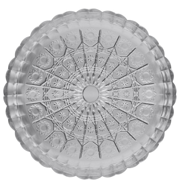 Galileo Κεντρικό διακοσμητικό τραπεζιού 30,5 cm σε γυαλί με ανάγλυφες διακοσμήσεις Sibilla 5914504