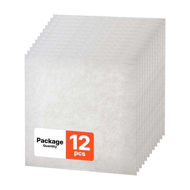 VEVOR Πλακάκια Οροφής PVC 605x605 mm 12τμχ Λευκό Μάρμαρο PVCFPB2424INJT0W7001V0