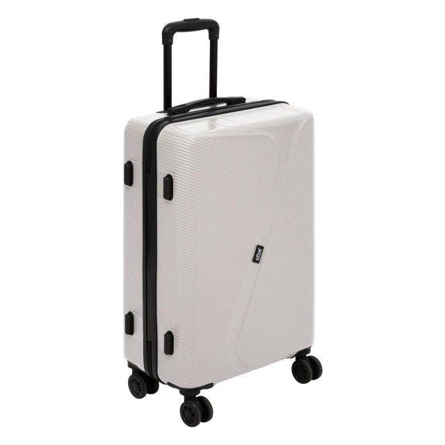 5FIVE Simply smart Σετ 3 τμχ Ανθεκτικές Βαλίτσες Ταξιδίου  ABS  με 8 Ρόδες Cream 213500A