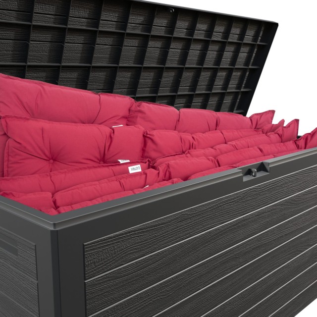 Κουτί Αποθήκευσης Woody Εξωτερικού Χώρου 280L  120 x 46 x 57 cm Ανθρακί 191390 Casaria