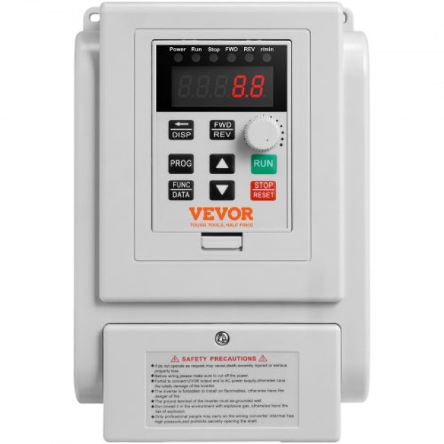VEVOR VFD 2.2KW 10A 3HP Μετατροπέας Συχνότητας για Έλεγχο Ταχύτητας 3-Φασικού Κινητήρα  BPDSQ3HP0000FEVFCV7