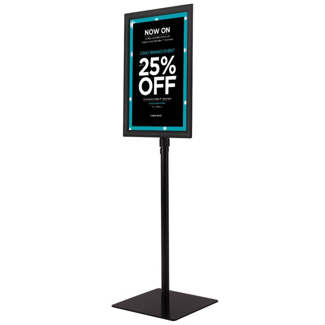 Costway Ρυθμιζόμενη Βάση Πληροφοριών με Πλαίσιο Αλουμινίου και Στήριγμα Ανοξείδωτου Χάλυβα CB10735BK