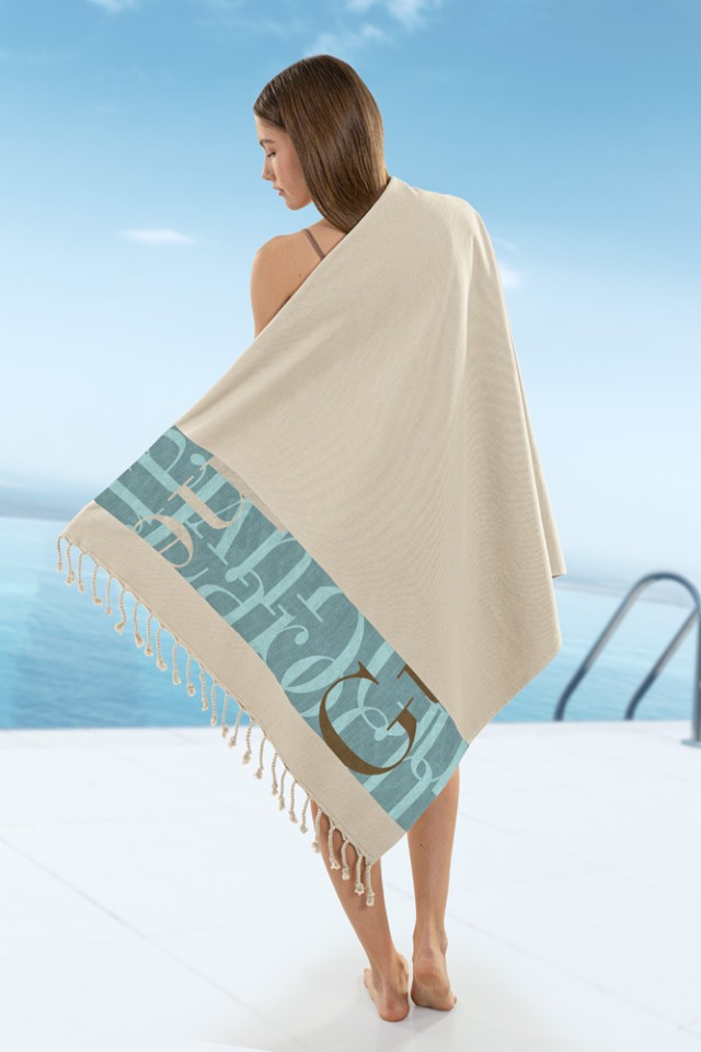 Guy Laroche Πετσέτα Θαλάσσης - Παρεό Pestemal 25 Beige 90x170 ,1130030125058