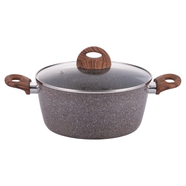 Galileo Κατσαρόλα 24 εκ. με αντικολλητική εσωτερική επίστρωση από κεραμικό σε κράμα αλουμινίου, καπάκι από σκληρυμένο γυαλί Arizona SChef 5920482