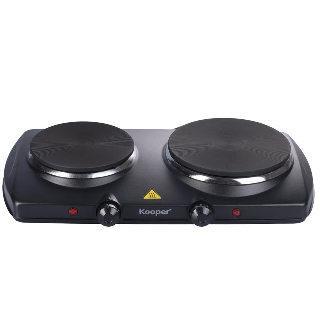 Kooper Διπλή ηλεκτρική εστία 5 επιπέδων θερμοκρασίας 1940-2300W μαύρη Kooper 5919105