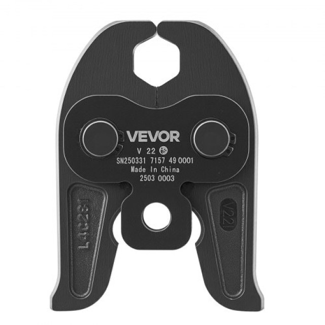 VEVOR Πιεστική Σιαγόνα V22 22mm για Αγωγούς Ανοξείδωτου Χάλυβα V-Tύπου JCYLQ22MMOZKWI11WV0