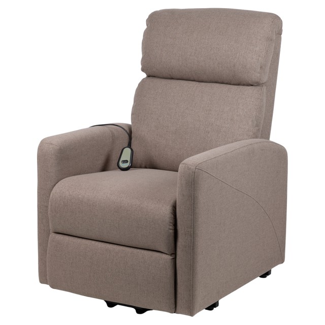 Galileo Πολυθρόνα χαλάρωσης ανάκλισης με ανυψωτική λειτουργία, ανακλινόμενη πλάτη και υποπόδιο με τηλεχειριστήριο σε καφέ απόχρωση Sibilla 2188780