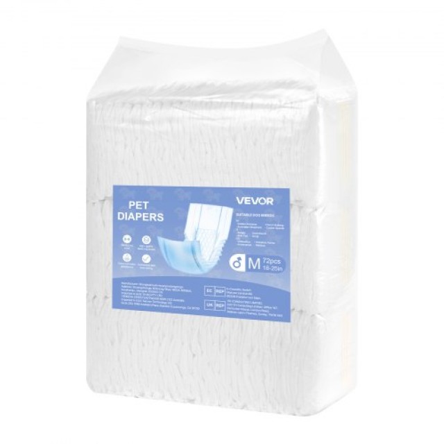 VEVOR Απορροφητικές Πάνες Αρσενικών Σκύλων Μ 144 Τεμαχίων CWNBFDGG144PEEZXG001V0